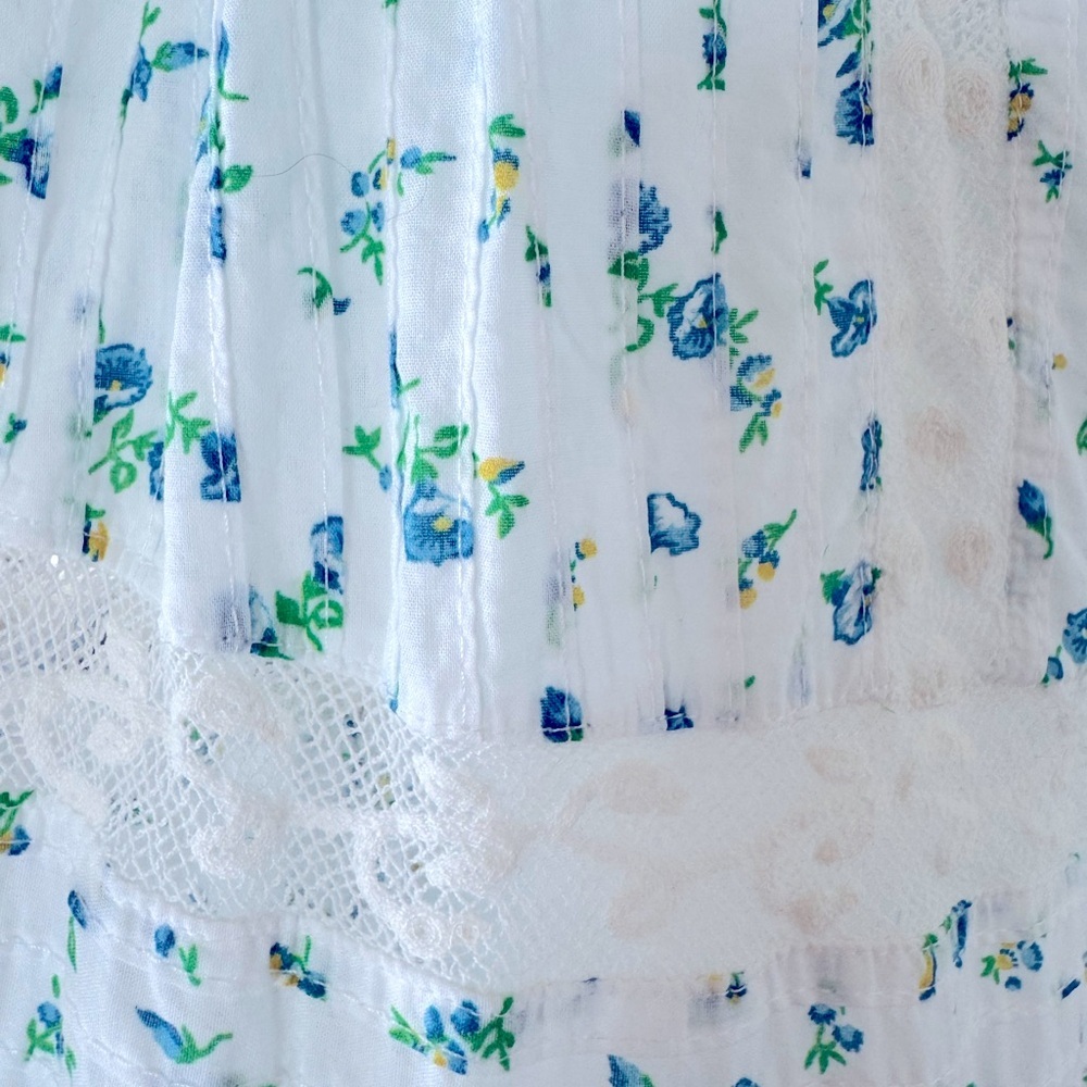 Loveshackfancy Eponda Midi‎ Skirt Floral Ruffle Lace Size S - Picture 8 of 10